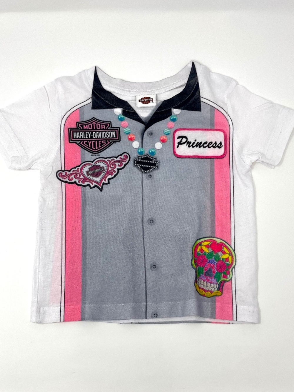 Harley-Davidson Treviso Italy Toddler Girl Tee 2T Princess Sugar Skull